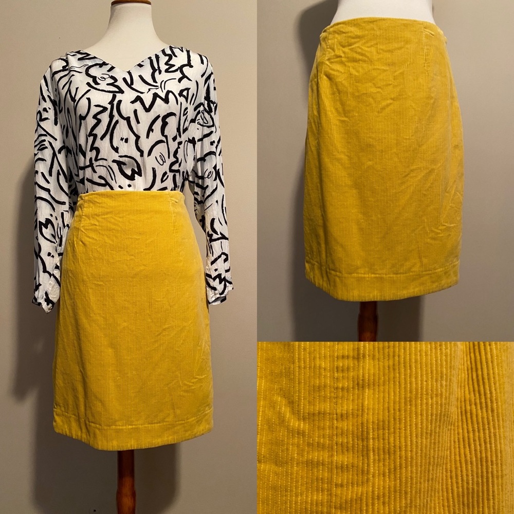 Anthropologie Corduroy Pencil Skirt